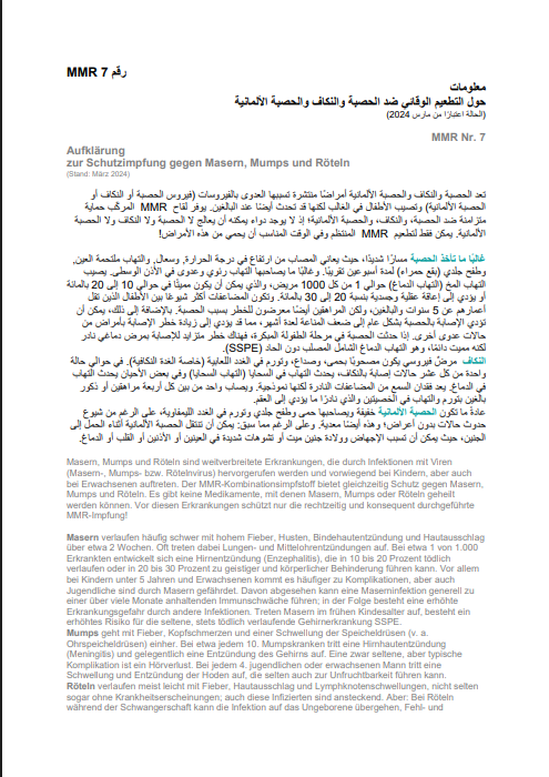 ‏التطعيم ضد الحصبة والنكاف والحصبة الألمانية